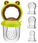 EVI Logopédiai rágóka gyerekeknek Gyümölcs Evés Tanulásához cumi 3az1ben Blw (evi_teether_green/brown)