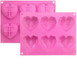  Gyémánt szív sütőforma, szilikon forma