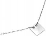 Lovrin Ezüst nyaklánc 925-ös finomságú, celebritás stílusú, négyzet alakú, elegáns, divatos mintával, ajándék