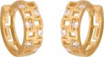Lovrin Arany fülbevaló 585 karika cirkónia kövekkel, 2.1g, 14kt, elegáns, ajándék (Lovrin 50755)