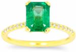 White & Black 1, 1 karátos smaragd gyűrű gyémántokkal (AU13903)