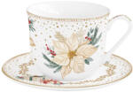 Easy Life Karácsonyi porcelán csésze szett 370ml Fehér Mikulásvirág