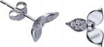 Lovrin 925-ös ezüst fülbevaló virág alakú cirkónia kövekkel, 1, 68g, divatos ajándék (stiftes) (Lovrin 46452)