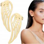  Arany Szívós Orvosi Acél 316L fülbevaló, 18K arannyal bevonva, szárnyak, ajándék