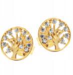 Lovrin Arany fülbevaló 585 életfa fehér cirkóniákkal 1, 03g stekkeres 14kt (62949894)