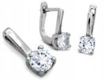 Lovrin Ezüst ékszerszett 925-ös finomságú ezüstből. Ezüst fülbevaló és medál cirkónia kővel (Lovrin)