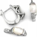 Lovrin Ezüst ékszerszett 925 fülbevaló medál cirkónia gyöngyház (Lovrin)