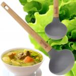 Berretti Szilikon Leveses Kanál Bambusz Fogantyúval Berretti Tartós Könnyű (BR-6491)