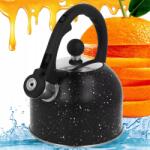 Brunbeste Teás Kanna Indukciós És Gáz Tűzhelyhez, Fekete Márvány Mintás, Hagyományos, 1, 5 L-es, Síppal Brunbeste (2415)