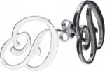 Lovrin Ezüst fülbevaló 925 divatos, "D" betűs, stekkeres, 2, 41g, női, ajándékba (Lovrin 45677)