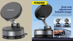 FONENG Autós telefontartó, mágneses, műszerfalra, szélvédőre, Magsafe kompatibilis, Foneng CP129 - Fekete (CP129-01)
