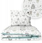 Ankras 120x90 Gyerek Ágyneműhuzat 2EL 90x120 Kiságyba (ANIMALS P-2 120/90 40/60 ZIELONY / CELADON)