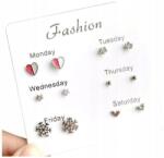 EdiBazzar Női kis fülbevaló szett boho 6 pár fém (5905204481769)