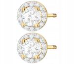 ZŁOCISTO Arany Fülbevaló Behajtható Gyémántok Stiftes Fehér Szafírok Arany 585 (DLA DZIEWCZYNY NARZECZONEJ)