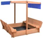 vidaXL Cutie de nisip cu acoperiș, 112x112x112 cm, lemn brad (316474) - houseshop
