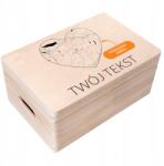 Creative Deco Fa doboz címmel, ajándék születésnapra, évfordulóra, esküvőre, gravírozott, 30x20 (JANCDSD130CUSTOMMAPHEARTBOXFBM)