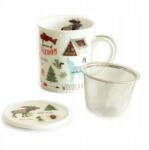 Cup&You Ajándék utazónak aranyos Woodland bögre befőzővel és fedéllel (prezent upominek dla niej niego każda okazja)