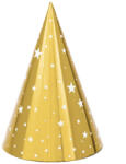  Parti sapkák Stars, arany, 16cm (1 db / 6 db. ) (CPP20)