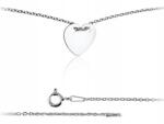 Lovrin Ezüst karkötő "celebritás" szív 925 sima lemez szív divatos (12156)