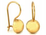 Lovrin Arany fülbevaló 585 elegáns, fényes félgömbök hosszabb akasztón 1.56g