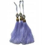 Gipiurowo Aranyszínű gyöngyökkel díszített fülbevaló, fehér, 12 cm (koral złotym biały)