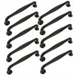 B&B 10 db Fekete bútorfogantyú 128 mm retro fogantyúk szekrényekhez fiókokhoz bútorokhoz (Z10 U105 L128 CZ)