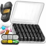  Gyógyszeradagoló doboz, gyógyszeres kazetta, tablettaszervező 7 napra, napi 3 alkalomra, tároló (Pudełko organizer kasetka na leki tabletki)