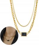 EdiBazzar Aranyozott nyaklánc, 18K sebészeti acél (ZŁOTY Elegancki Naszyjnik Kolia Celebrytka)