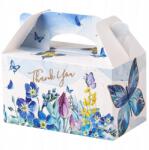  Giiffu Ajándékdobozok Kék Pillangókkal és Virágokkal 16x9x9 cm 12 Darab