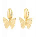 Lovrin 585-ös arany fülbevaló áttört pillangó mintával könnyű és finom kiegészítő (61110462)