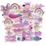  28 db-os gyerek hajcsat szett aranyos színes hajcsatok (Zestaw 28 szt dziecięcych wsuwek)