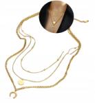  Arany Női Nyaklánc 18K Arannyal Futatott Boho Celeb Rozsdamentes Acél 316L (ZŁOTY Elegancki Naszyjnik Kolia Celebrytka)