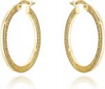 Lovrin Arany fülbevaló 585-ös függő karika görög mintával az oldalán 1, 83 g ajándék (Lovrin 85760)