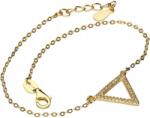 Lovrin Ezüstözött, aranyozott 925-ös ezüst karkötő háromszöggel, cirkónia kövekkel és charmokkal Női (Lovrin 54019)