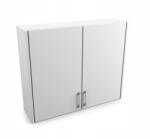  Fali Szekrény, Fehér Matt, 2-AJTÓS, 76X62X20 CM, Két Polccal (ZUZIA_76_62X76-BIA)