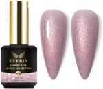Everin Rubber Base Everin Amber Collection 16 - Bază rubber Nude Cupru cu Sclipici, HEMA & TPO Free, 15ml (AC16)