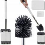 Ruhhy 1Mcz Szilikon WC-kefe kerek, állvánnyal (23808)