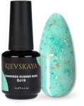 KIEVSKAYA Diamonds Rubber Base Kievskaya Nr. 19 15ml | Bază rubber color turquoise cu particule decorative (DRBK-19)