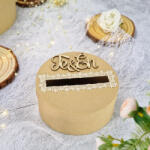  Esküvői persely natur csipkés 20cm + Te&Én - csinaldmagadshop