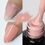 KIEVSKAYA Color Rubber Base Kievskaya Nr. 17 15ml | Bază rubber color roz piersică natural (KVS-17)
