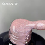 Everin Rubber Base Everin Soo Glammy 09 - Bază rubber Nude-Roz Pudrat cu Sclipici Holografic Fin, HEMA & TPO Free, 12ml (SOOG-09)