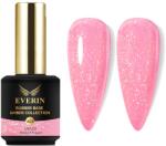 Everin Rubber Base Everin Amber Collection 06 - Bază rubber Roz Neon cu Fulgi Irizați, HEMA & TPO Free, 15ml (AC06)