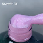 Everin Rubber Base Everin Soo Glammy 18 - Bază rubber Roz-Lila cu Sclipici Holografic Fin, HEMA & TPO Free, 12ml (SOOG-18)