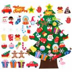 VIBAS Műkarácsonyfa Filcből 95 cm Karácsonyi Gyerekeknek Karácsonyra (31CH1)