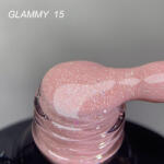Everin Rubber Base Everin Soo Glammy 15 - Bază rubber Roz Pudrat cu Sclipici Holografic Fin, HEMA & TPO Free, 12ml (SOOG-15)