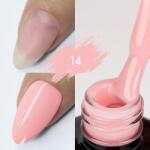 KIEVSKAYA Color Rubber Base Kievskaya Nr. 14 15ml | Bază rubber color roz piersică natural (KVS-14)
