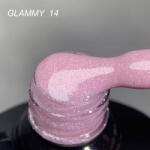 Everin Rubber Base Everin Soo Glammy 14 - Bază rubber Roz Candy cu Sclipici Holografic Fin, HEMA & TPO Free, 12ml (SOOG-14)
