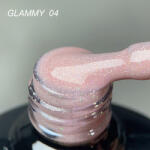 Everin Rubber Base Everin Soo Glammy 04 - Bază rubber Roz Nude cu Sclipici Argintiu Holografic, HEMA & TPO Free, 12ml (SOOG-04)