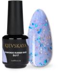 KIEVSKAYA Diamonds Rubber Base Kievskaya Nr. 17 15ml | Bază rubber color albastru pastel cu particule holografice (DRBK-17)
