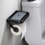 Arhatreya Wc-papír Tartó Polccal Loft Wc fekete (6922818707763)